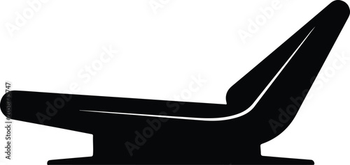 Cuadro en lienzo Silhouette vector reclining lounge chair for modern interior furniture design
