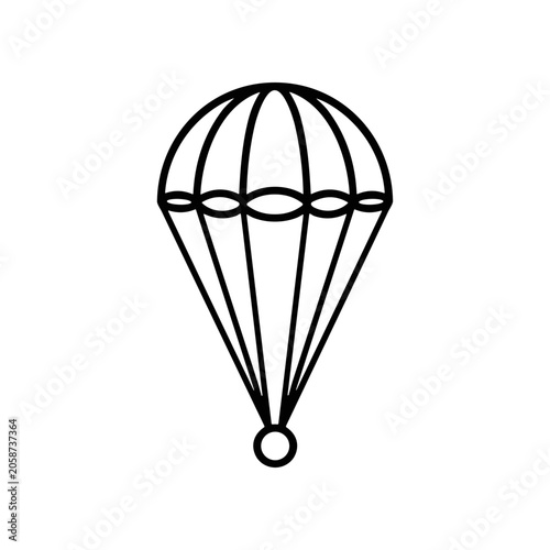 Black hot air balloon icon design.