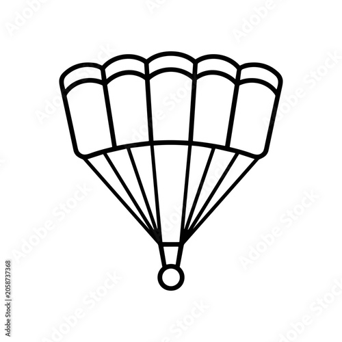 Parachute Icon Design Symbol.