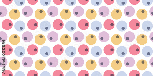 Pastel Polka Dot Seamless Pattern. colorful balls pattern wallpaper.