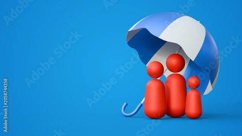 Fotografía Family financial protection and life insurance concept with copyspace