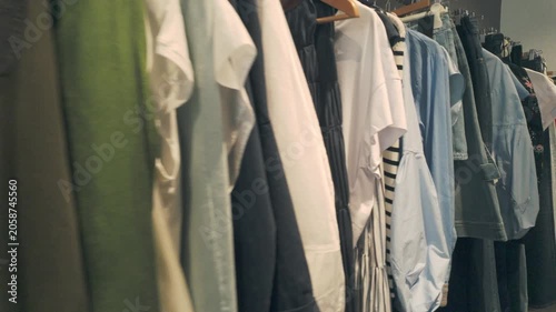 Fashion Boutique Clothing Rack with Modern Apparel Collection