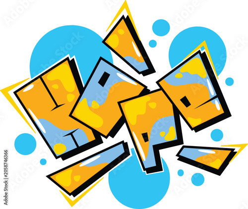 hope words vector graffiti text lettering