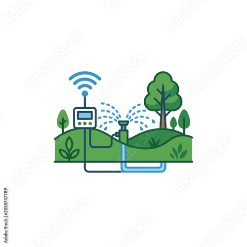 Smart irrigation controller system technology.