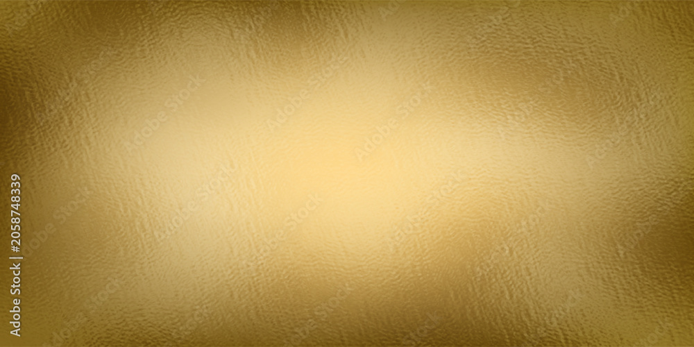 Naklejka premium Vector gold foil texture background. Abstract gradient bright and shiny light reflection rough texture surface. Vector illustration for background, backdrop, web, wallpaper, print and design artwork.