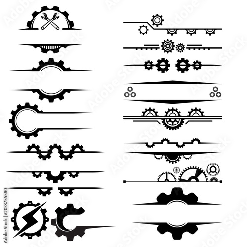Elegant Decorative Dividers Frames and Ornamental Design Elements Vector Set