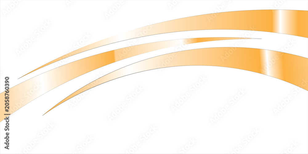 Obraz premium Abstract Orange Flowing Ribbon Wave Background For Corporate Banner And Modern Design Header