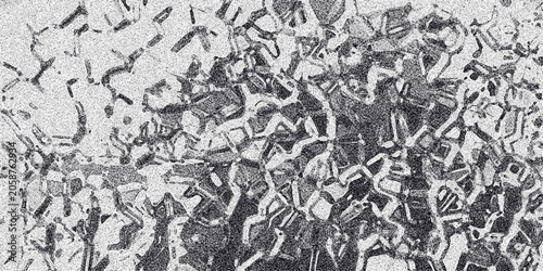 Obraz na plátne Dense monochrome abstract texture with interlocking fragmented shapes and granul