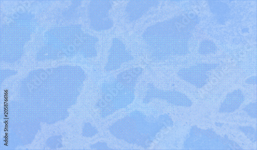 Risograph halftone blue background. Soft riso overlay gradient texture, analog print grain surface. Abstract  texture surface resembling aerial top view of agricultural fields in winter. Vector.