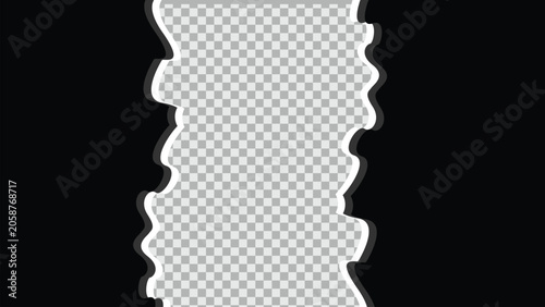 diagonal liquid dripping wavy border on transparent background
