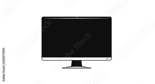 Foto Modern flat screen computer monitor display.