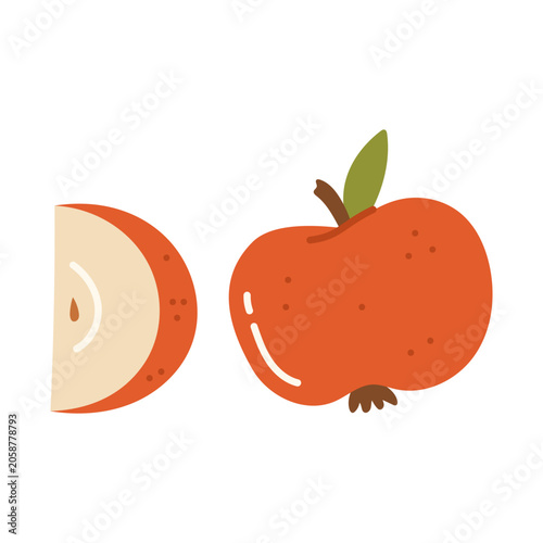 red vector apple