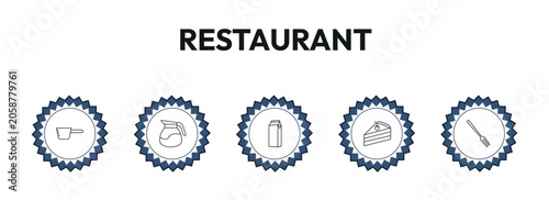 Quadro su tela restaurant outline icon set