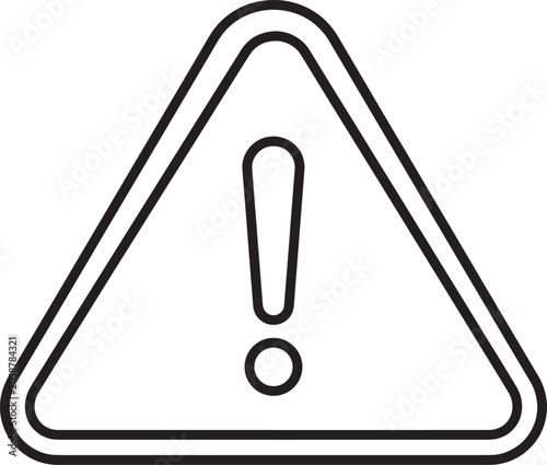 Warning sign with exclamation mark in triangle