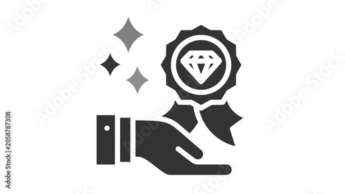 Animated premium service icon