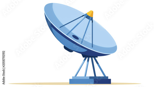 Cuadro en lienzo Blue satellite dish antenna for communication and signal transmission