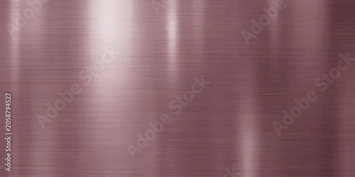 Foto Rose gold brushed metal surface with vertical lines and reflections, conveying a sense of luxury and modern elegance