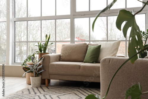 Interior of light living ro...