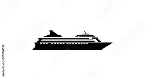 Foto Large Cruise Ship Ocean Liner Vessel.