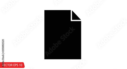 Black paper sheet with folded corner.