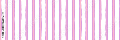 Fotografie Irregular painterly double stripe seamless pattern, hand drawn blush pink and la