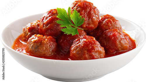 Meatballs with tomato sauce / Delicious homemade chicken or turkey meatballs with rice, vegetable and tomato sauce