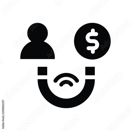  lead conversion solid icon illustration vector graphic.eps
