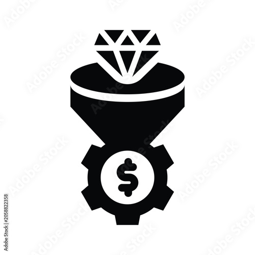 conversion rate solid icon illustration vector graphic.eps