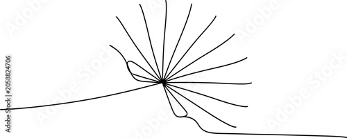 Obraz na plátně Abstract radial lines emanating from a central point, suggesting connection, energy, or growth
