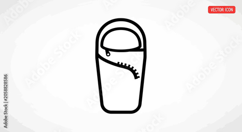 Fotografie Sleeping Bag Icon Vector Illustration
