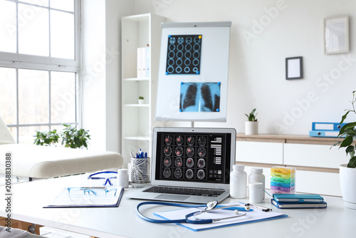 Modern doctors office with ...
