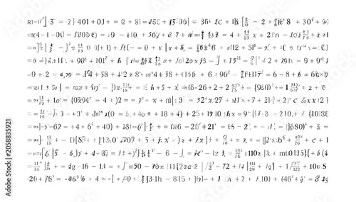 A dense collection of mathematical equations and symbols, possibly representing complex scientific or engineering calculations.