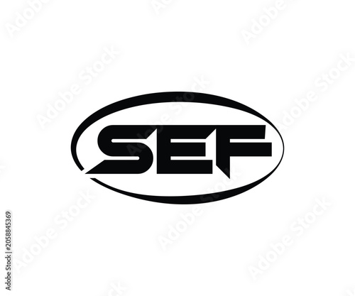 SEF Abstract Modern Lettermark Logo Design. Calligraphy professional initials vector logo Design.