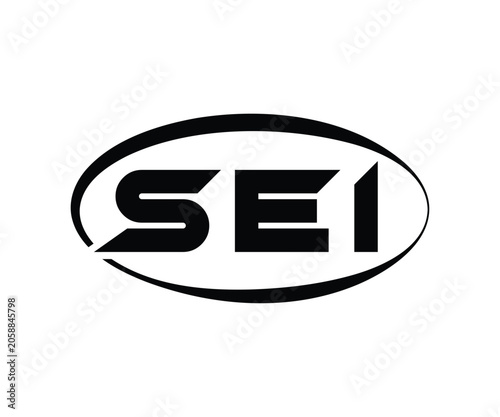 SEI Abstract Modern Lettermark Logo Design. Calligraphy professional initials vector logo Design.