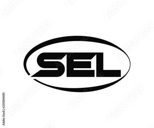 SEL Abstract Modern Lettermark Logo Design. Calligraphy professional initials vector logo Design.