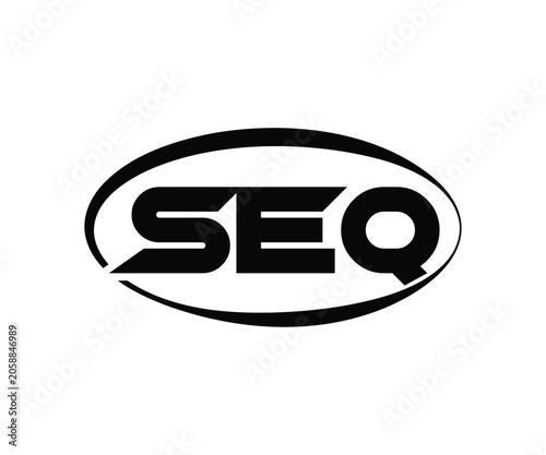 SEQ Abstract Modern Lettermark Logo Design. Calligraphy professional initials vector logo Design.
