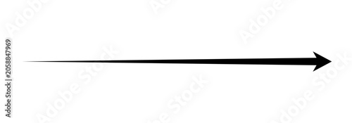Bild auf Leinwand Long thin horizontal line arrow