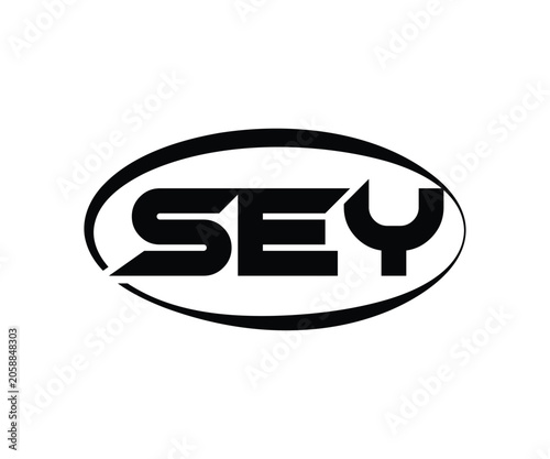 SEY Abstract Modern Lettermark Logo Design. Calligraphy professional initials vector logo Design.