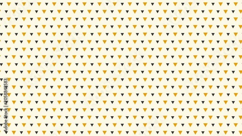Seamless Pattern of Small Triangles in Orange and Black on Cream Background
