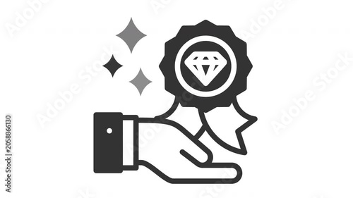 Animated premium service icon
