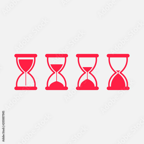 Hourglass art modern style trendy design gorgeous vector colorful background