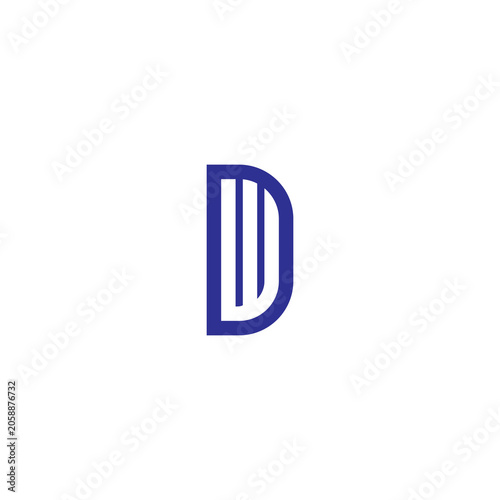 Letter DW Logo Design. WD Initial Logo Vector