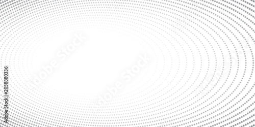 Abstract halftone gray dots gradient on white background  Curved twisted slanting design or circle lines pattern modern cards  brochures