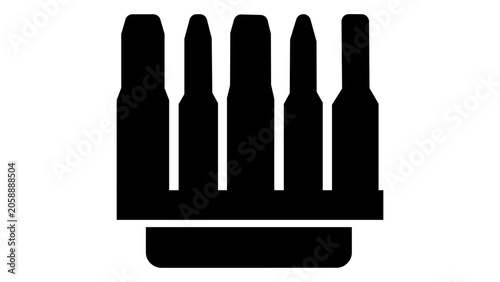 Φωτογραφία Black icon of a hex bit socket set, representing tools used for tightening or lo