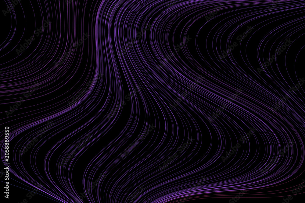 Fototapeta premium Abstract vector background with flowing pink, purple and indigo wavy lines