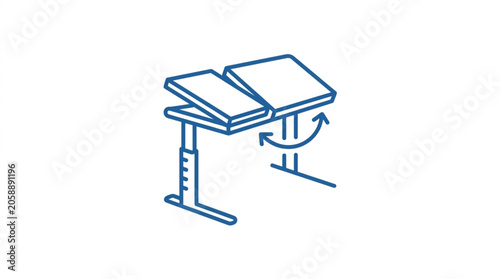 Cuadro en lienzo Adjustable Height Workout Bench for Exercise.
