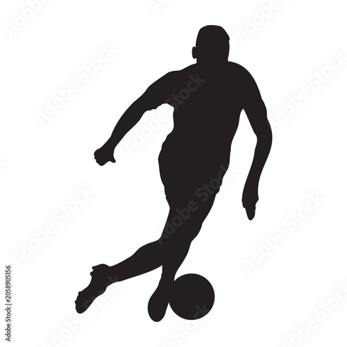 football player silhouette, vector illustration