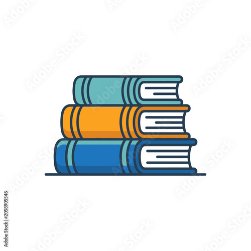 Stack of three hardcover books from spine view.