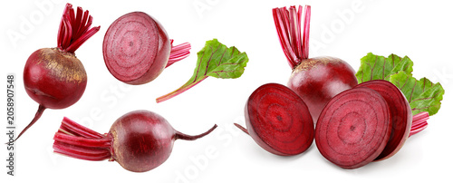beetroot isolated on white background. clipping path