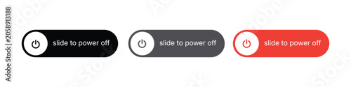 Fotografía Slide to Power Off Toggle Switch UI Elements